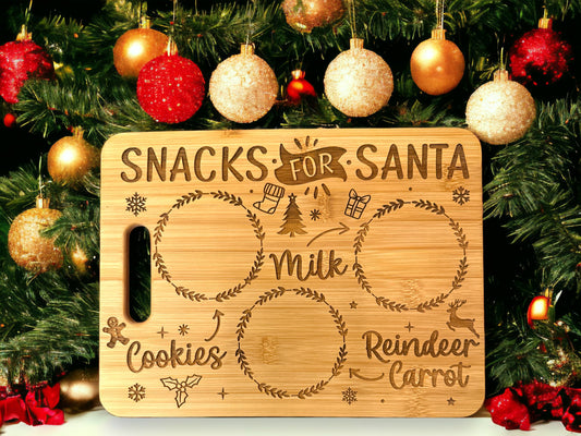 Laser Engraved Customizable Santa Christmas Tray