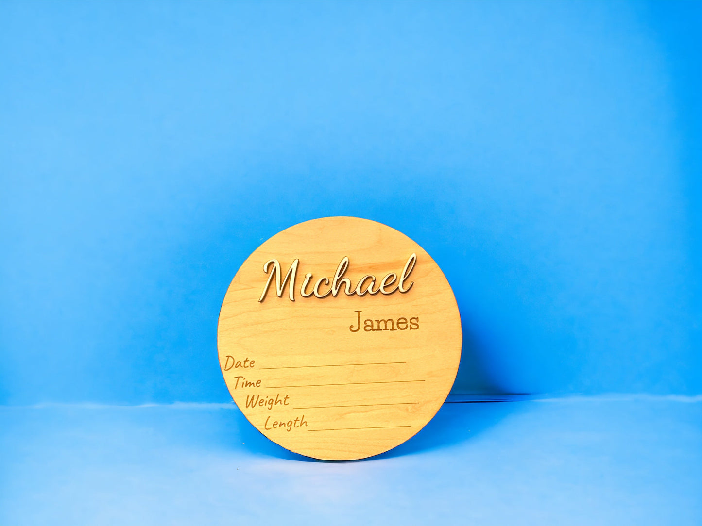 Handcrafted Baby Birth Milestone Discs